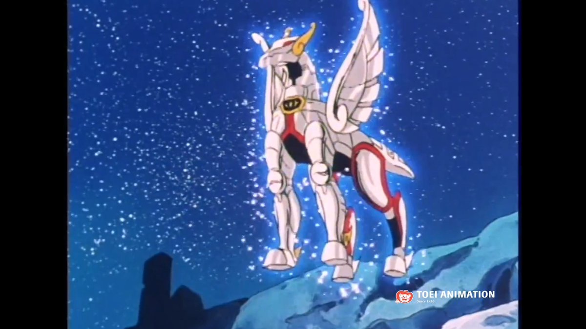 Seiya porta la armadura de Pegaso por primera vez y desde entonces, demostró lo poderoso que es su cosmos. 🐎🪽 ¿Qué armadura te gustaría usar? ✨ Te leemos. #LosCaballerosdelZodiaco ♊ #SaintSeiya