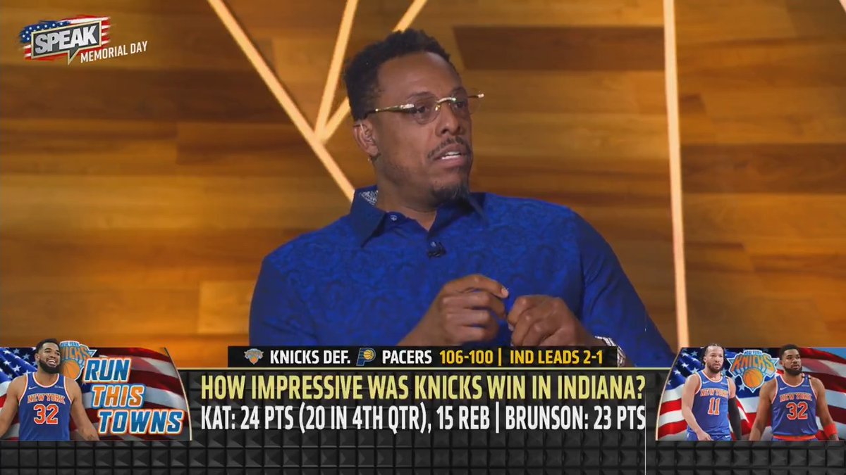 .Paul Pierce: The Knicks got a huge dilemma right now... "If you look at Game 1 when they made the run, Brunson was on the bench. Game 3, Brunson was on the bench when they came back... What do you do now moving forward with Brunson's minutes?"