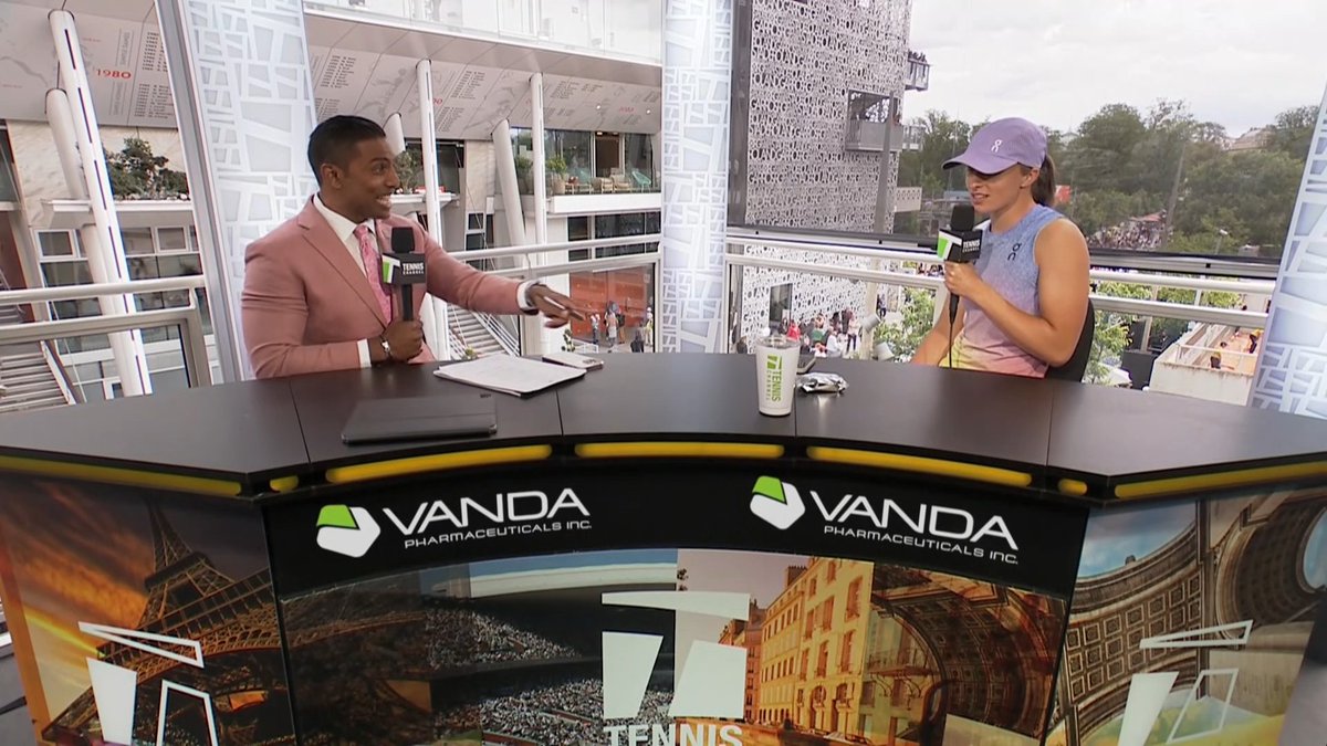 “Even off the court he’s a great human being. It seems like I can even text him when I want to ask for advice” 🫶 Iga Swiatek spoke about Nadal’s impact and overcoming early round nerves after her #RolandGarros R1 win