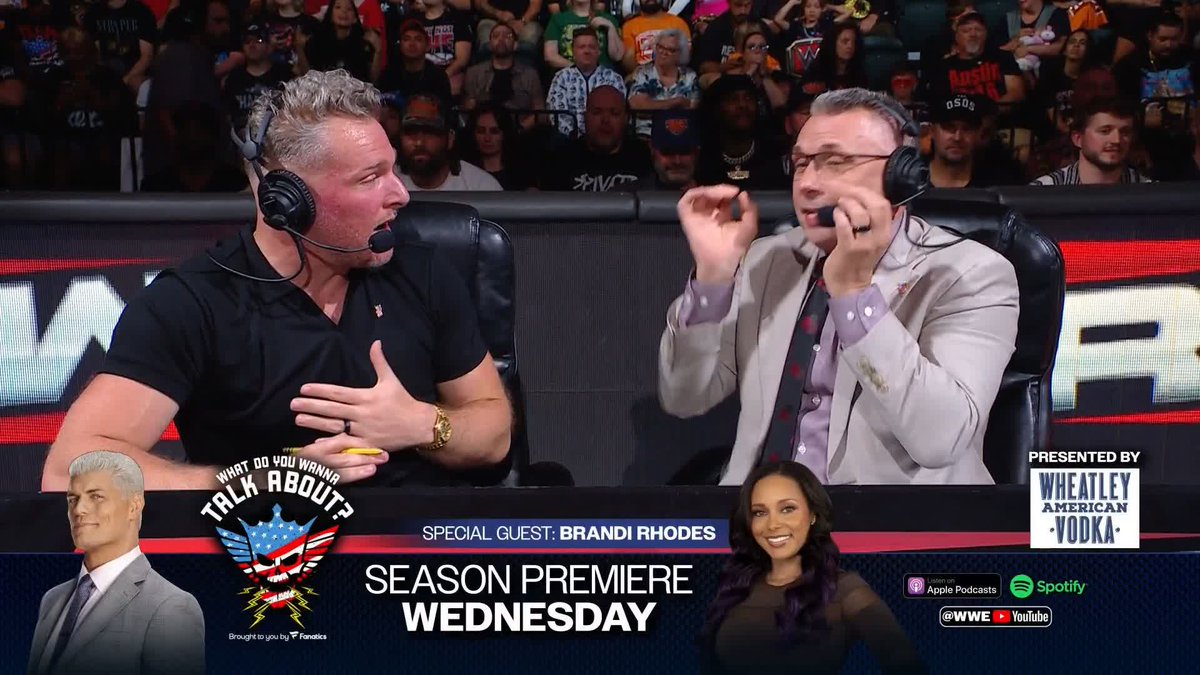 What do you wanna talk about? 👀 Cody Rhodes has an all-new podcast premiering this Wednesday with very special guest Brandi Rhodes! Available on Apple Podcasts, Spotify and WWE's YouTube channel!