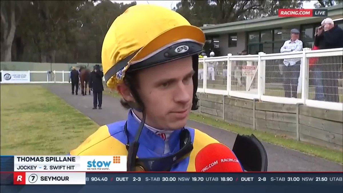 "It's been a long time coming." Congratulations to Thomas Spillane on riding his first career winner, which came aboard Swift Hit at his home track 🙌 Tom Spillane