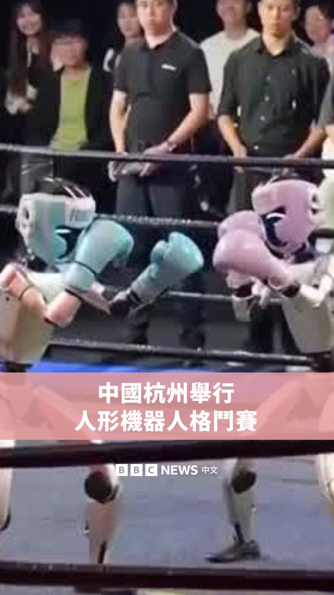 中国杭州举行机器人格斗比赛,主办方称这是全球首次以人形机器人为参赛主体的格斗赛。这些机器人拳击手展示了多种战斗技能,并能在被击倒后迅速恢复站立。