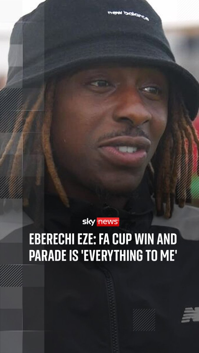 Crystal Palace narrowly won the FA Cup over Man City, with Eberechi Eze scoring in the 16th minute. He tells Sky's Sarah-Jane Mee what parading the trophy across London means to him.