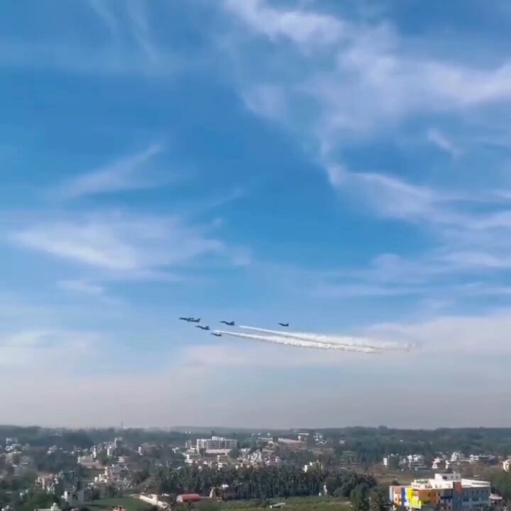 EMB-145 AEW&amp;C Netra MK-I formation with 2 x Su-30MKI and 2 x MiG-29 🇮🇳