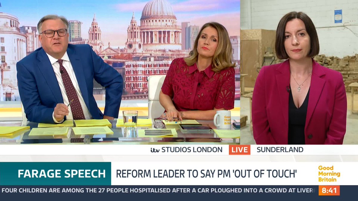 .Susanna Reid and Ed Balls question Education Secretary Bridget Phillipson about the reports that she and the PM want to abolish the 2 child benefits cap. Susanna asks whether the govt are planning to increase taxes to fund the £3.5 billion required.