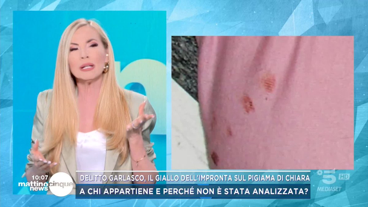 #Garlasco, il giallo dell'impronta sul pigiama di Chiara Poggi #Mattino5