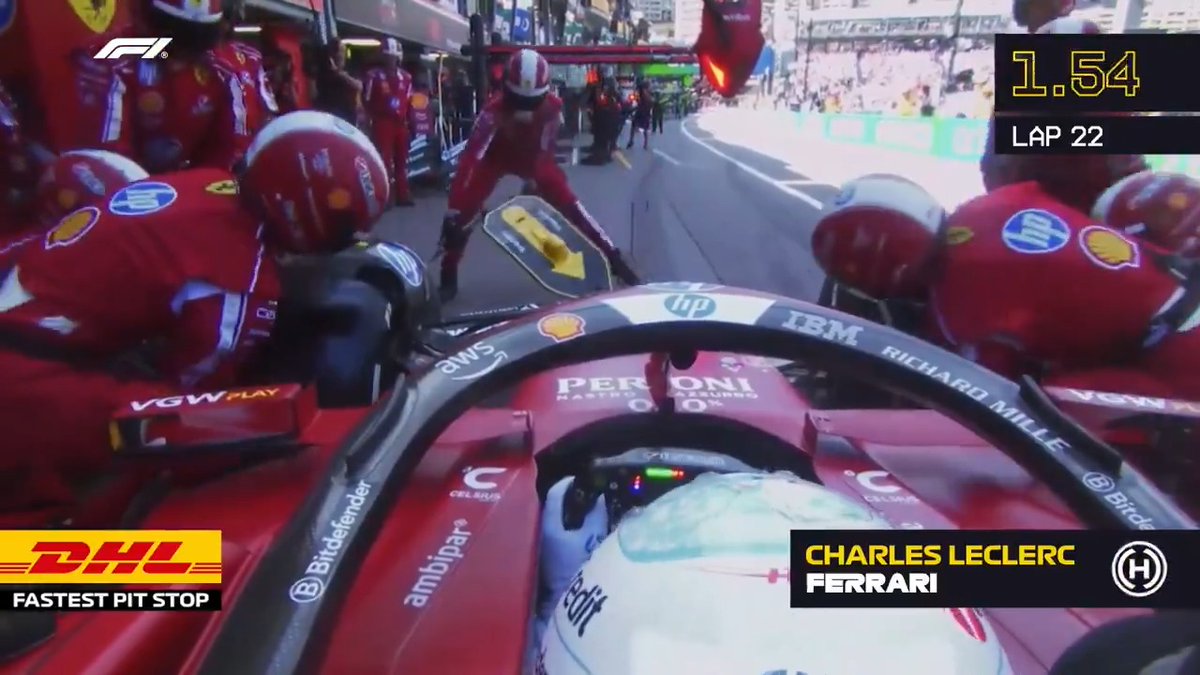 Gone in two seconds! ⏱️ Congratulations to Ferrari who took the DHL_Motorsports Fastest Pit Stop at the #MonacoGP with this rapid effort 🙌 👉 #F1 #MomentsThatDeliver