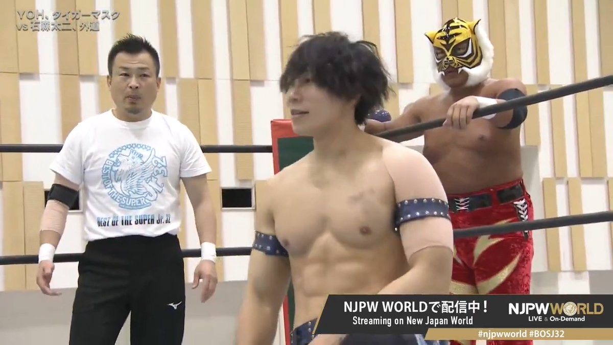 🏆BEST OF THE SUPER Jr.32🪶沼津大会‼️ 5/29 上越大会で行われる #BOSJ32 Bブロック公式戦、 YOH 🆚 石森 太二の前哨戦‼️ 新日本本隊🦁 🆚 BC WAR DOGS💀 #njpwworld で配信中📡 視聴&登録⏩ #NJPW #njpwworld