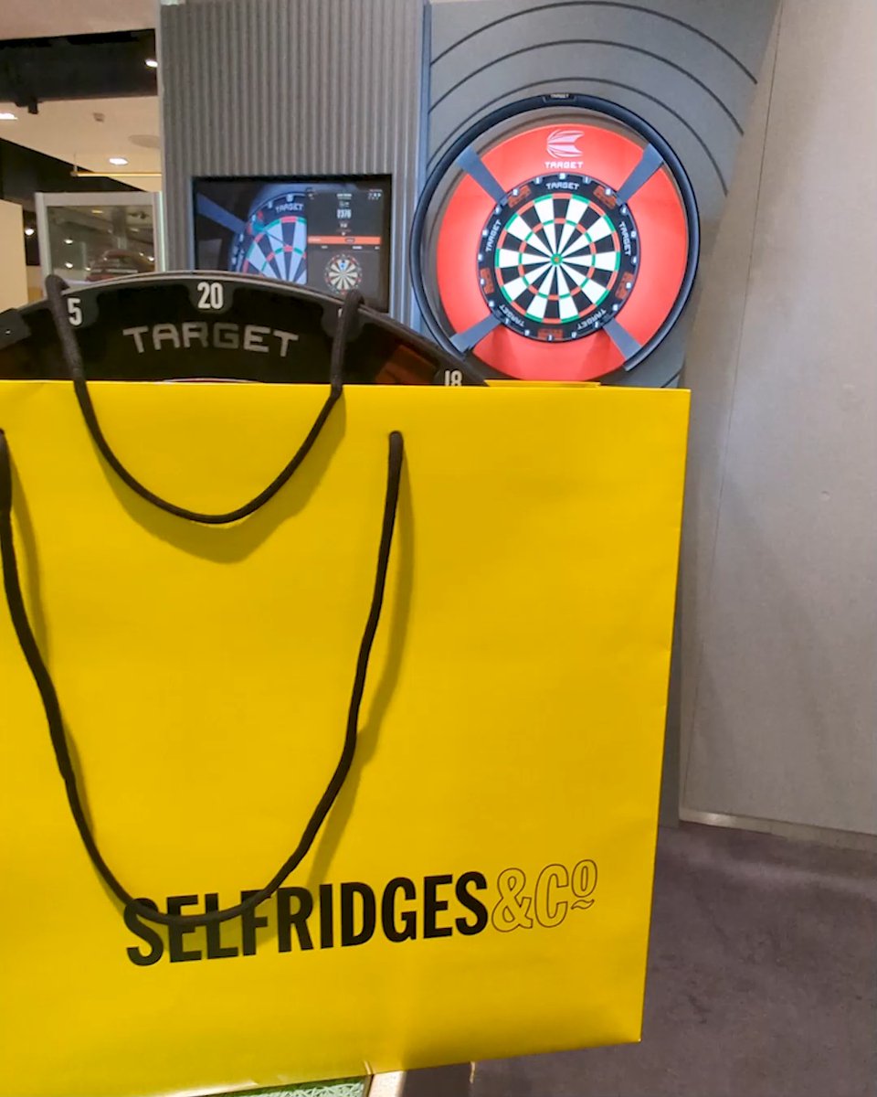 Target Darts 🤝 Selfridges We're proud to announce that you can now find the Target Omni in Selfridges Oxford Street! Parked alongside a real F1 car in tech section downstairs, you'll find our incredible scoring system stocked in a unique bundle exclusive to the retailer. Let us know if you go! #TeamTarget