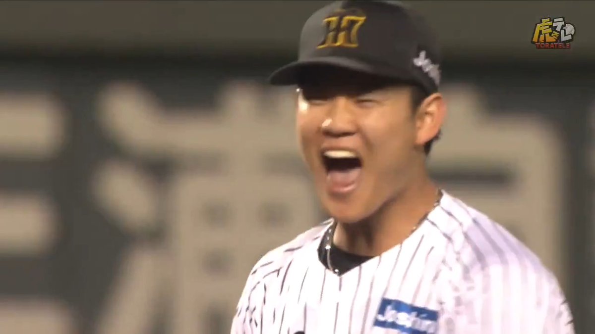 7回表、及川投手は一死2・3塁のピンチを連続三振で切り抜ける！ #hanshin #虎テレ #阪神タイガース #鼓動を鳴らせ_虎道を進め