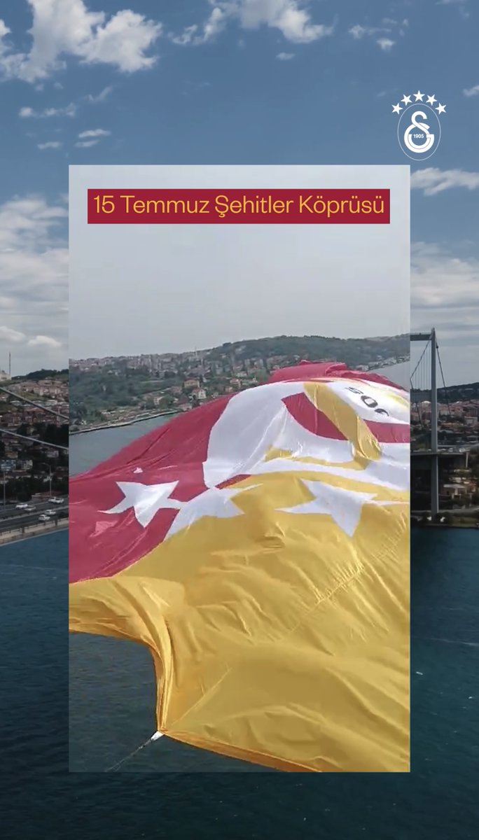 İstersen donatalım dört bir yanı bayraklarla! 🦁 İlk ve tek 5 yıldıza sahip şanlı bayrağımız İstanbul Boğazı'nda dalgalanıyor! 💛❤️ #AsBayraklarıAs