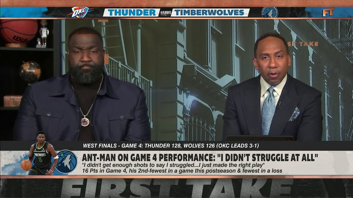 "Are you the superstar player you proclaim to be or not?" Stephen A Smith said Anthony Edwards' reaction to his Game 4 performance was "inexcusable."