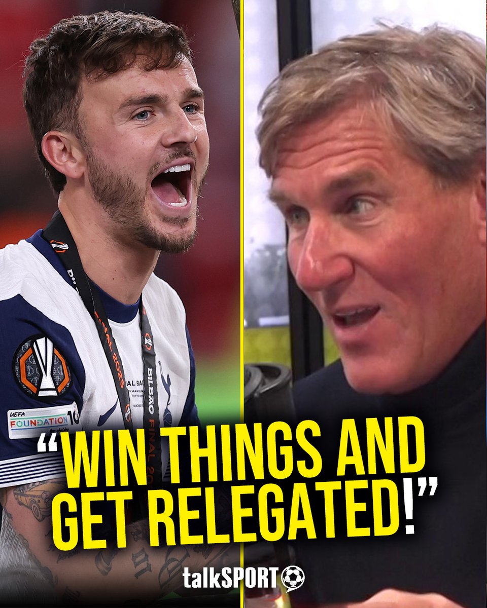 😬 "You win things with Maddison and your team gets relegated!" 🤷♂️ "Perhaps if Maddison was more available, Spurs might have got relegated..." Simon Jordan swipes back at James Maddison following the #THFC star's trophy jibe! 🔥