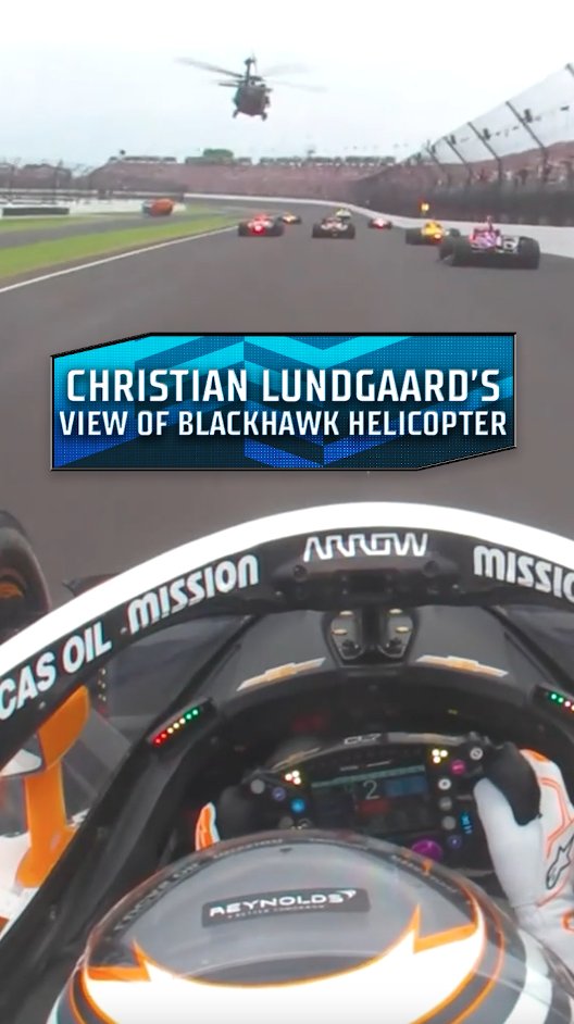 🇺🇸 Arrow McLaren IndyCar Team's Christian Lundgaard had a great view of the #Indy500 pace lap for America with the 160th Special Operations Aviation Regiment.