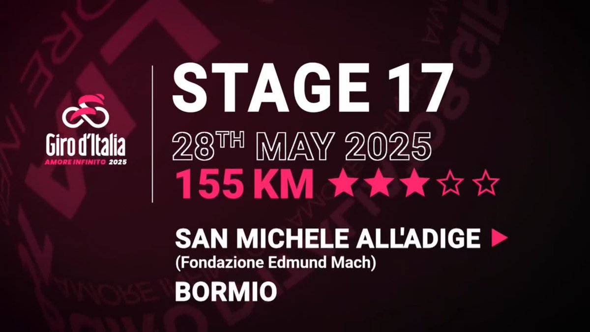 5月28日(水)午後9:00〜(英語版:午後7:30) Cycle*2025 ジロ・デ・イタリア 第17ステージ 【サン・ミケーレ・アッラーディジェ 〜 ボルミオ】155km 解説:栗村修さん 実況:サッシャさん #GirodItalia #jspocycle 〜オンデマンドでLIVE配信〜