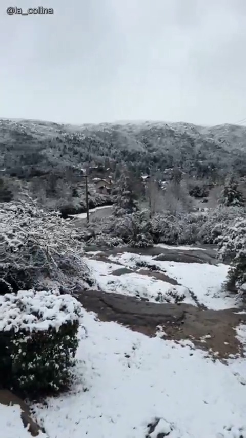 "La Cumbrecita": Por la nevada en esa localidad de Córdoba