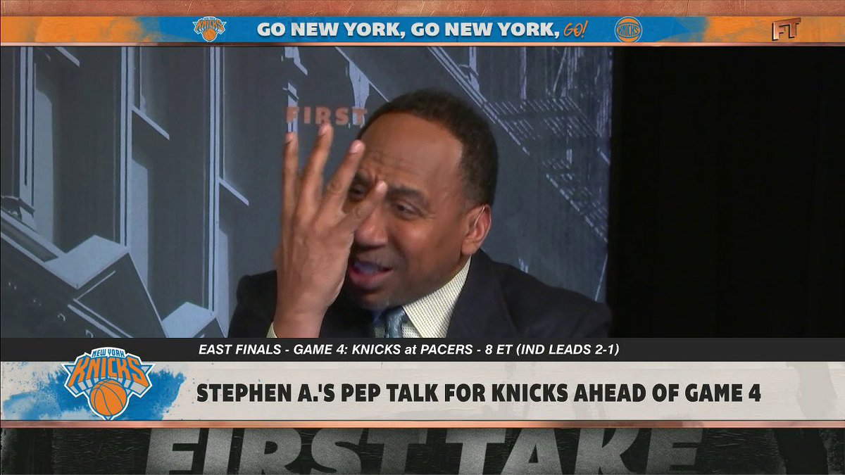.Stephen A Smith with some words of encouragement for the Knicks heading into Game 4 😅