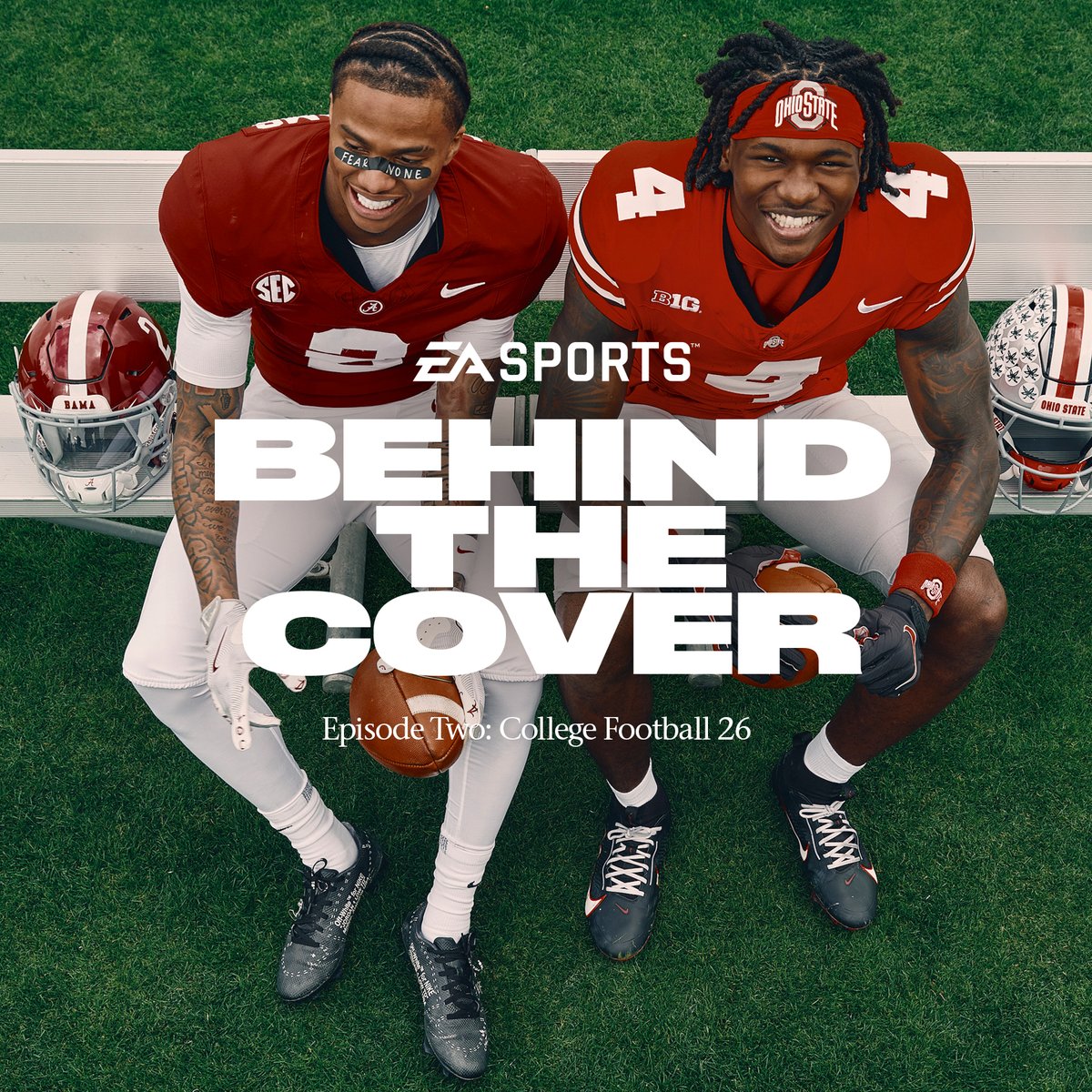 Behind the scenes with Jeremiah Smith, 𝐑𝐲𝐚𝐧 “𝐇𝐨𝐥𝐥𝐲𝐰𝐨𝐨𝐝” 𝐖𝐢𝐥𝐥𝐢𝐚𝐦𝐬 2 and the full cast of #CFB26 📸🌟 #BehindTheCover #ItsInTheGame