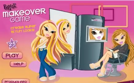 bratz - makeover flash game