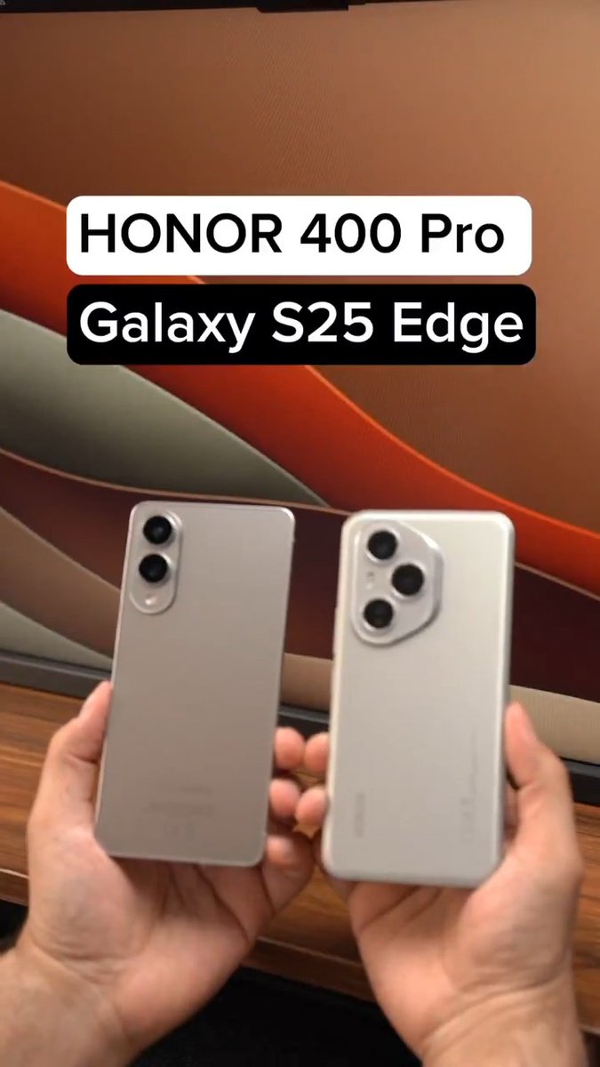 مقارنة سريعة بين أحدث هاتفين في السوق🔥 📱جالكسي S25 إيدج VS 📱هونر 400 برو شوف الفيديو وخبرنا .. أي جهاز أثار اهتمامك؟👀 #HONOR400Pro 🆚 #GalaxyS25Edge