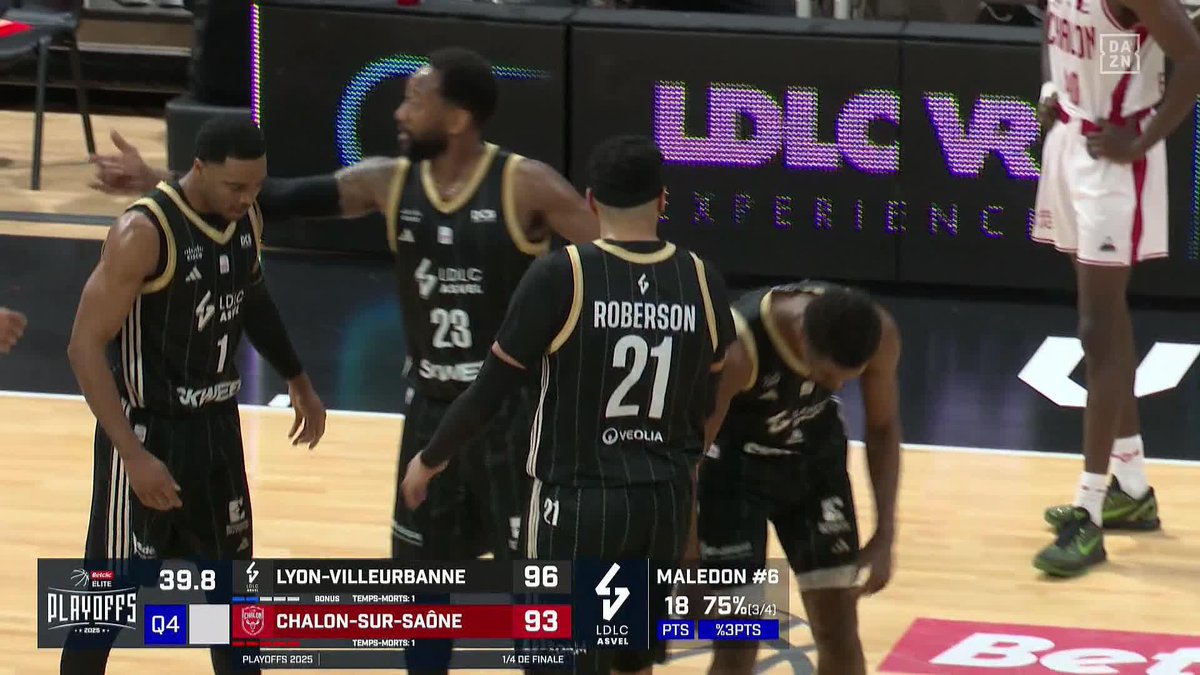 La que acaba de meter Maledon en el clutch time del primer partido del playoff de cuartos de la Liga Francesa