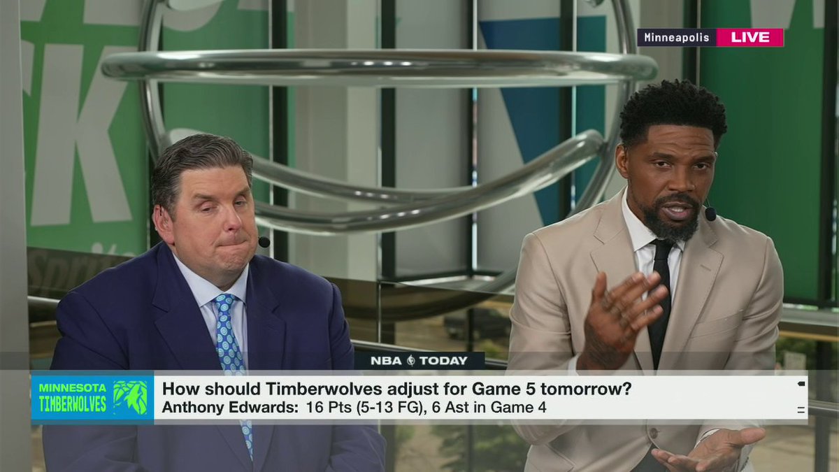 "All gas, no breaks. [Ant] has to take a page out of SGA's book." Udonis Haslem on what to expect from Anthony Edwards during Game 5 🙌🏀