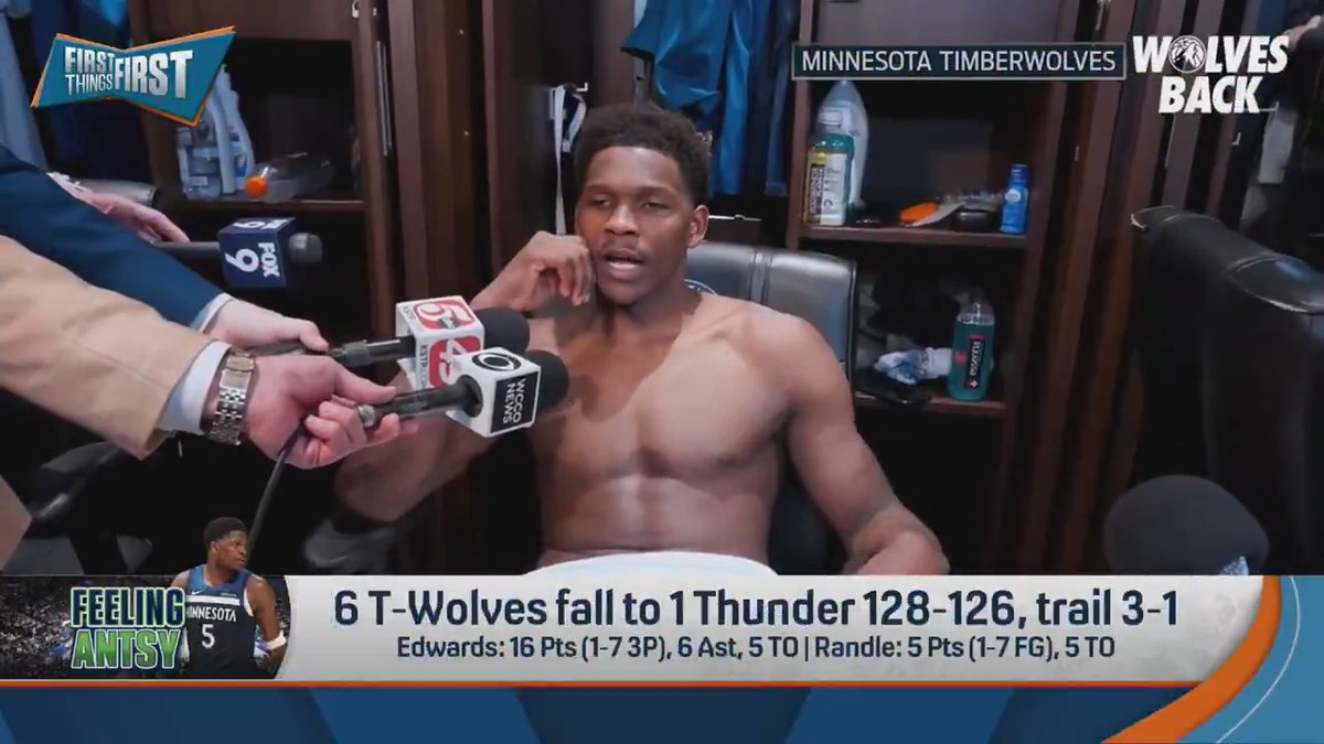 Anthony Edwards says he “didn’t get enough shots to say [he] struggled.” Chris Broussard reacts: “Unacceptable, that performance. Any superstar is crushed for putting that performance up… He just wasn’t engaged.”