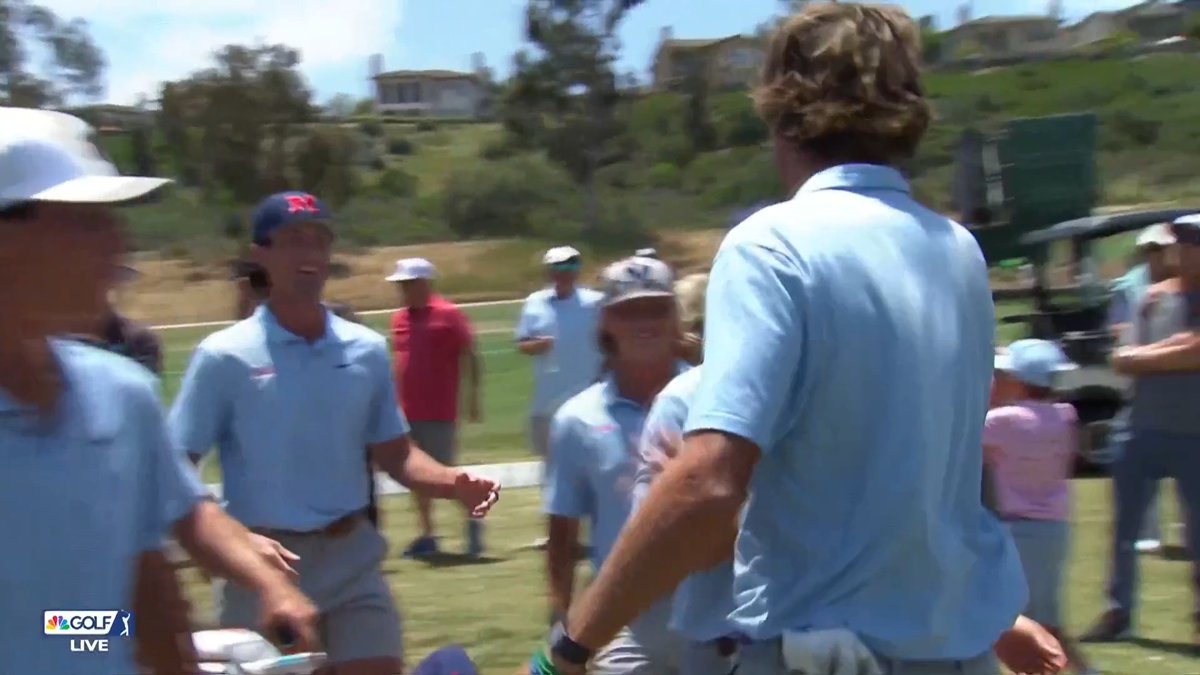 Tom Fischer wins in 21 holes to send Ole Miss to the semifinals. 📈 Ole Miss Men’s Golf 📺 Golf Channel | #NCAAGolf