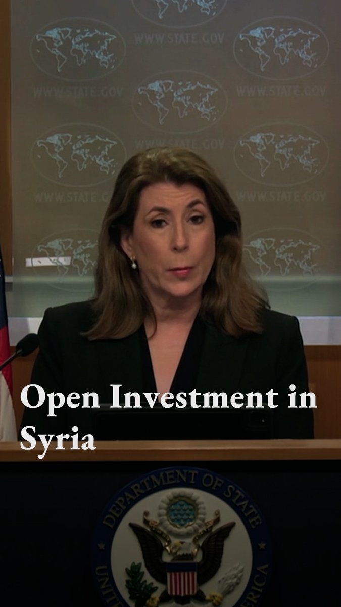 The cessation of sanctions against Syria will advance our primary objective, the enduring defeat of ISIS, by giving the people of Syria a chance for a better future. – @StateDeptSpox