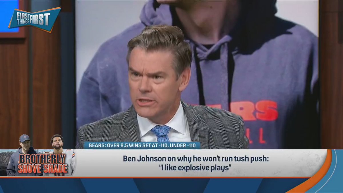 Ben Johnson said he won’t run the tush push because he “likes explosive plays” and Wildes is fired up about it 🔥👀 “Then why did you vote against it?”