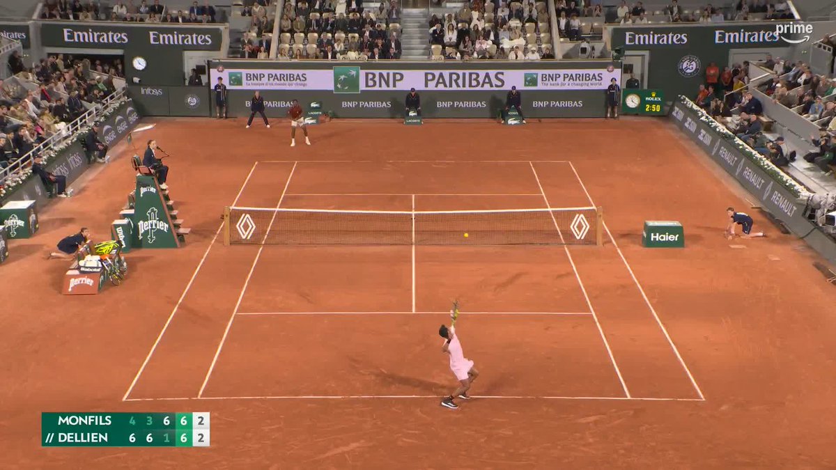 🔥🇫🇷 MONFILS FAIT LEVER TOUT UN STADE À #ROLANDGARROS