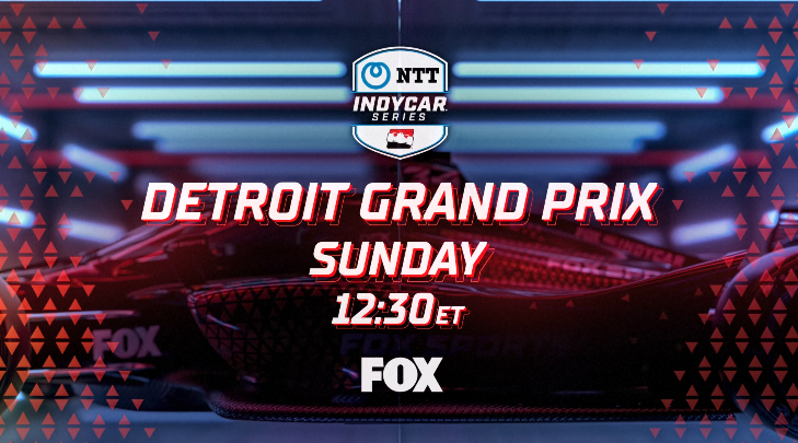 The NTT INDYCAR SERIES season continues with the Detroit Grand Prix. Join us Sunday at 12:30p ET on FOX! Detroit Grand Prix | #INDYCAR