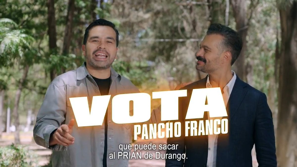 Durango: Pancho Franco ya rebasó a Enríquez y el domingo tienes dos opciones. Que siga el PRIAN o un cambio Franco. Vota Naranja 🍊. Vota Movimiento Ciudadano | Movimiento Naranja