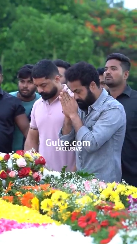 #JrNTR and #NandamuriKalyanram paid their respects at NTR Ghat on the occasion of #NTRJayanthi