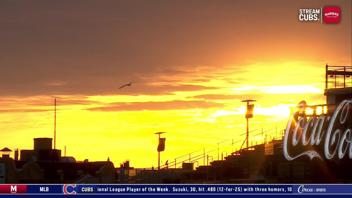 It's a beautiful night at Wrigley Field!