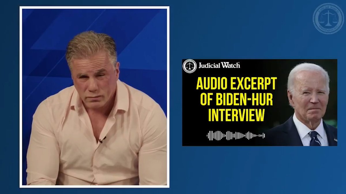.Judicial Watch ⚖️ has it on tape: The Biden presidency may have been the most dangerously corrupt in American history. And there MUST be accountability for the corrupt DC operatives behind it.
