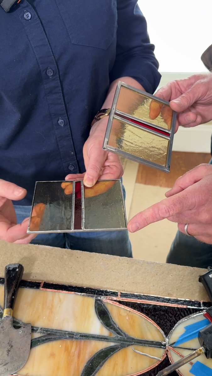 🪟 The stained glass at #TOHWestford tells a story, but years of wear meant it needed some expert care. Kevin O'Connor works with Cathryn Blackwell to restore these original windows and bring their color and character back to life.