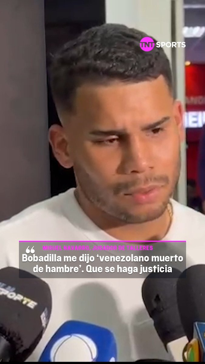 "BOBADILLA ME DIJO VENEZOLANO MUERTO DE HAMBRE" 🚨 La declaración de Miguel Navarro, futbolista de Talleres, en zona mixta.