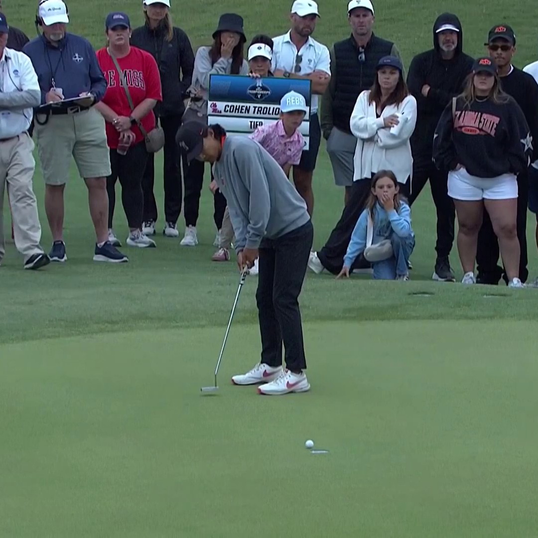 Eric Lee wins the match in 19 holes as Oklahoma State advances to the National Championship. 😤 OSU Cowboy Golf 📺 Golf Channel | #NCAAGolf
