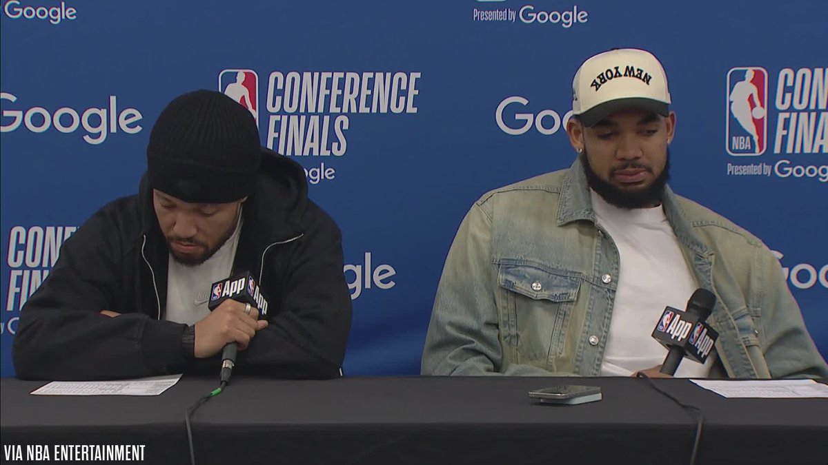 "We weren't disciplined tonight, I wasn't disciplined tonight. We've just got to be smarter, I've got to be smarter. It's really that black and white." Jalen Brunson and Karl-Anthony Towns were asked about the difficulty of going against the Pacers' tempo: