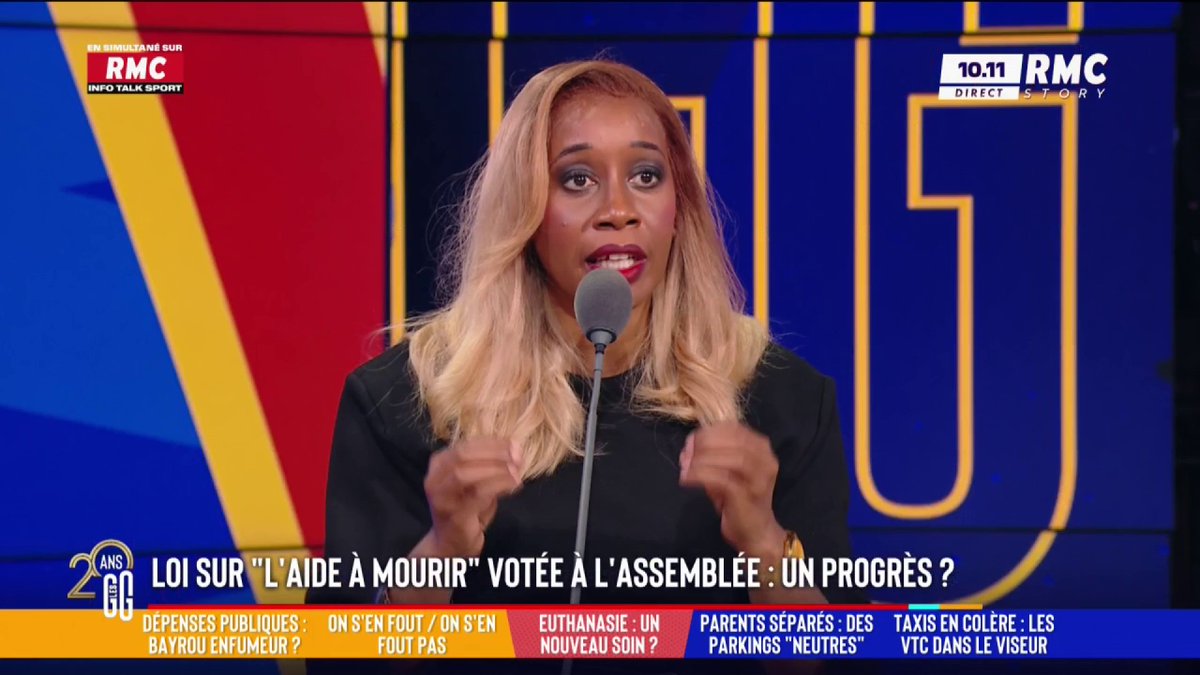 💉 Le droit à l’aide à mourir adopté par l’Assemblée 🗣️ Joëlle Dago-Serry : "Quand j'ai vu les députés qui applaudissaient, ça m'a rendu triste. Ces gens ne fréquentent pas les hôpitaux pour donner l'accès à la mort alors que l'accès aux soins est de plus en plus difficile." #GGRMC
