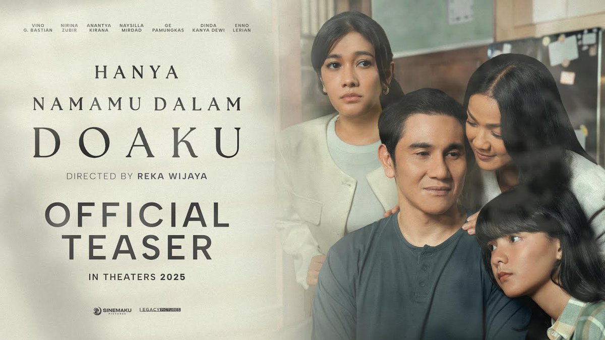 Film terbaru dari Sinemaku, "Hanya Namamu Dalam Doaku". Dari teasernya Vino dan Nirina jadi suami istri. Dari judulnya apakah menjadi sebuah drama religi?