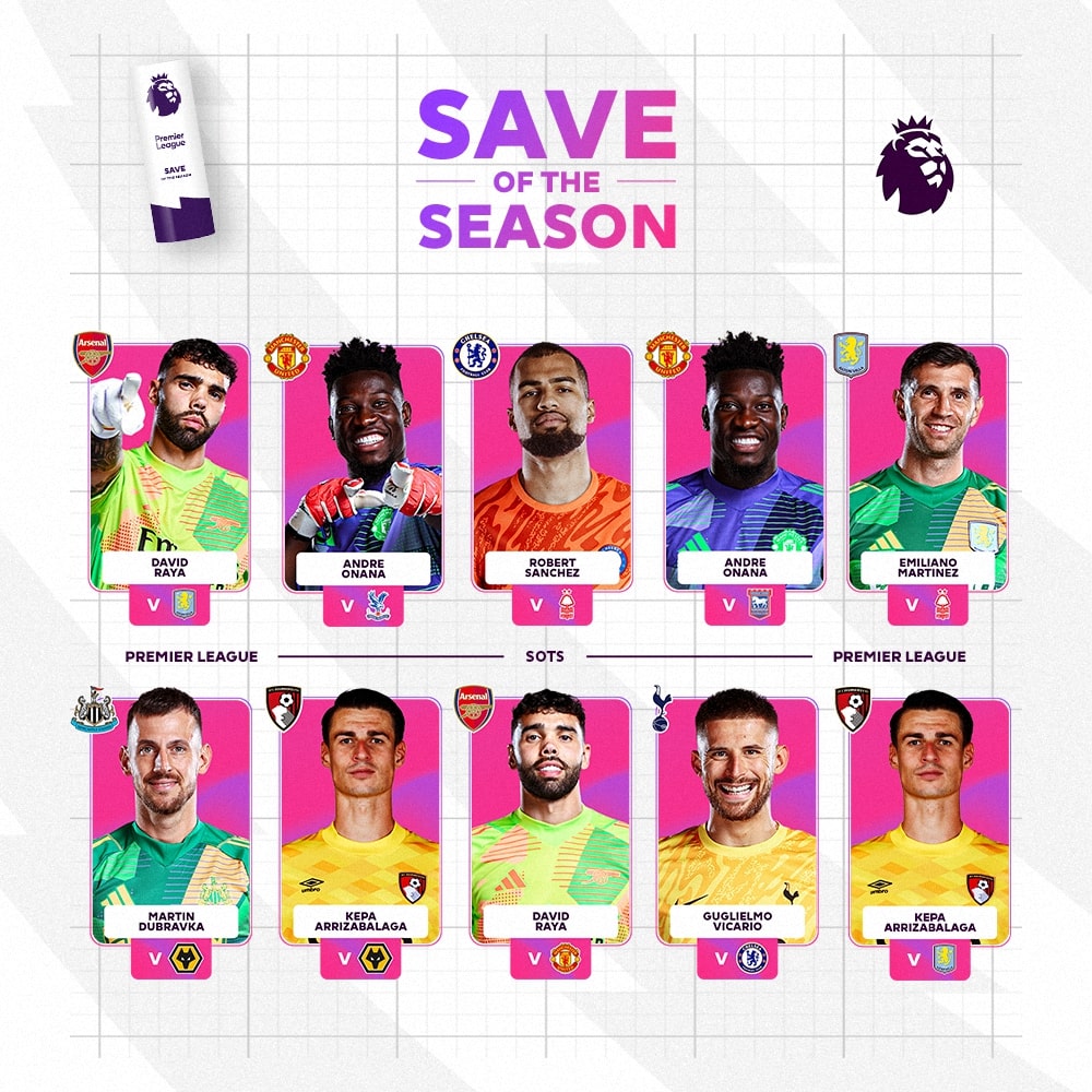 🔟 super stops, but only 1️⃣ can be your Save of the Season! Choose your favourite here 👇