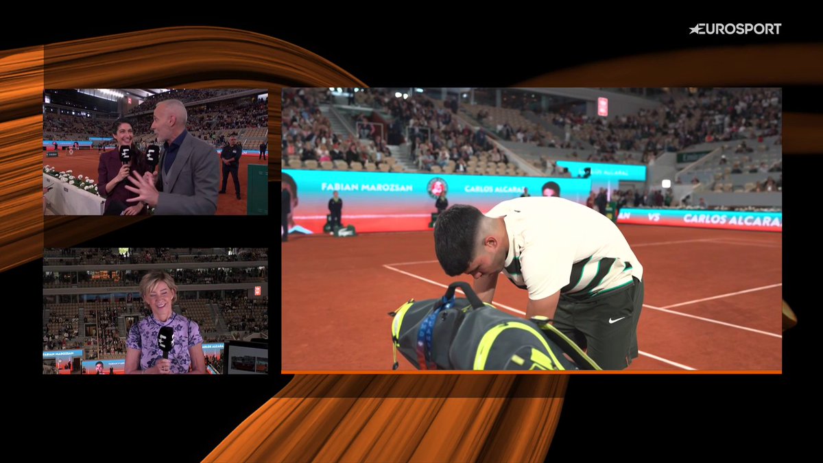 ¿Os ha gustado tanto el nuevo look de Alcaraz como a Alex Corretja? 😂😂😂😂 #RolandGarros | #RGMax