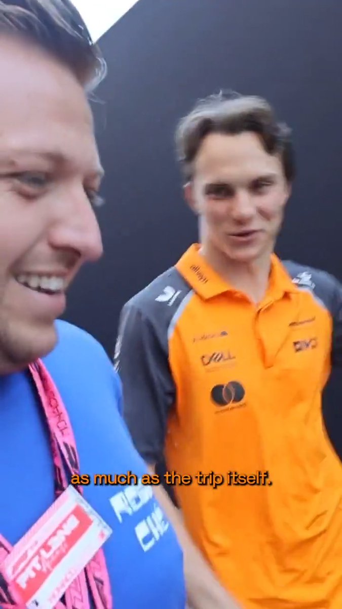 Travelling 12,000 miles to Monaco, and chatting with Osc in the paddock 🤩 #McLaren | #M7AReborn