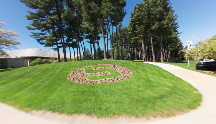 Take a scroll break, and fly through campus.