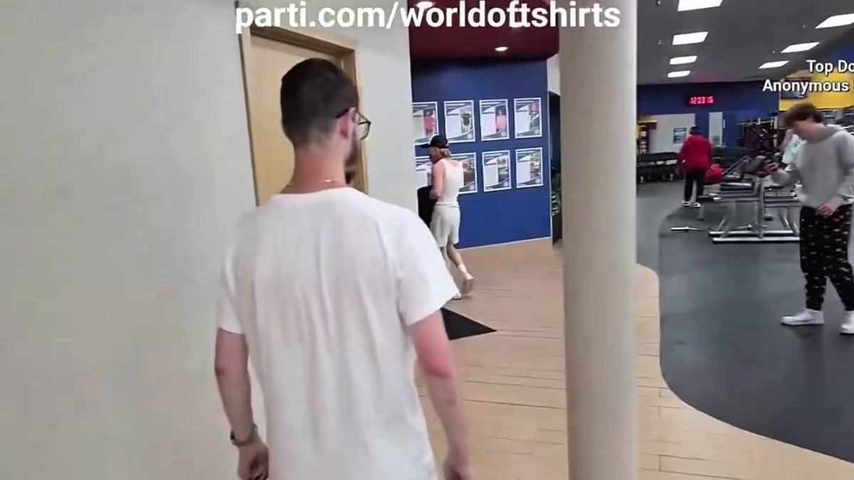Joshua Block slices his leg while bull rushing through the gym facility (Must watch audio on)