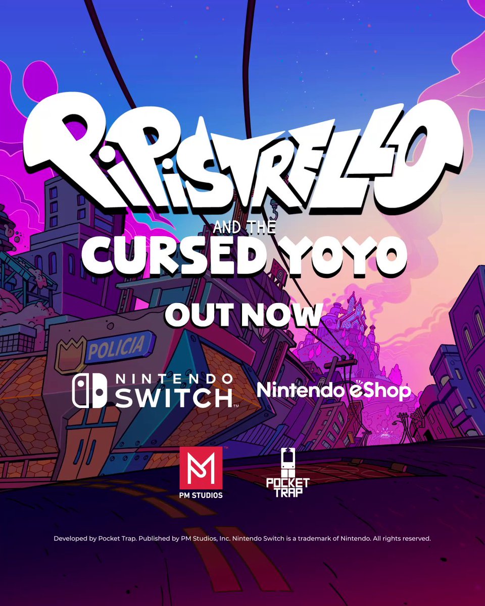 Fight crime bosses and uncover secrets using the weapon you know best: your prized yoyo! Pipistrello and the Cursed Yoyo is out now on #NintendoSwitch: