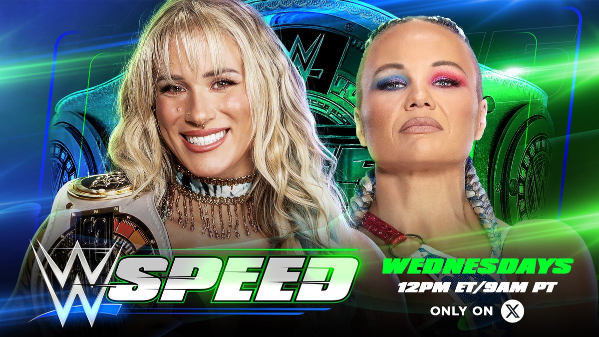 TODAY on #WWESpeed! ivynile_wwe challenges Sol Ruca for the #WWESpeed Womenโs Championship! Will Sol Ruca retain or will we see a new champ?! ๐๐