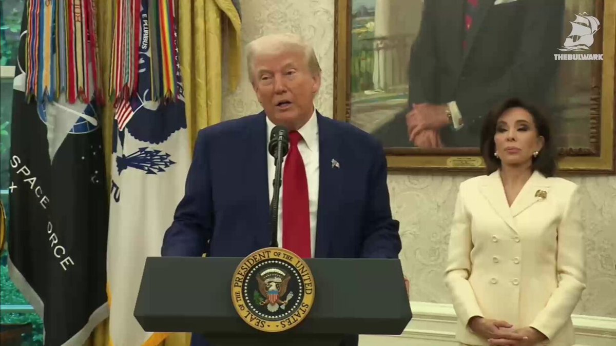 Reporter: “You’ve always said that the war never would’ve started if you were president, and yet he doesn’t seem to do anything that you want him to do. Do you still believe that?” Trump: “If the election weren’t rigged, you wouldn’t have had the war.”
